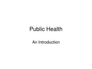 Public Health