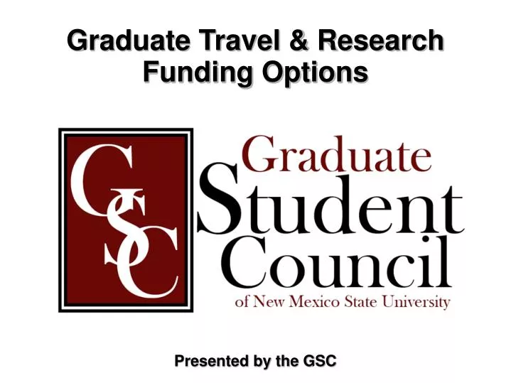 graduate travel research funding options