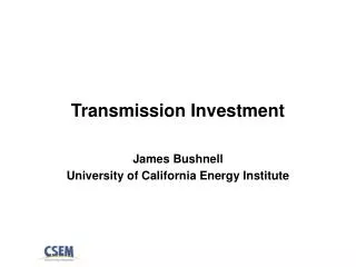 Transmission Investment