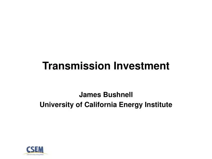 transmission investment