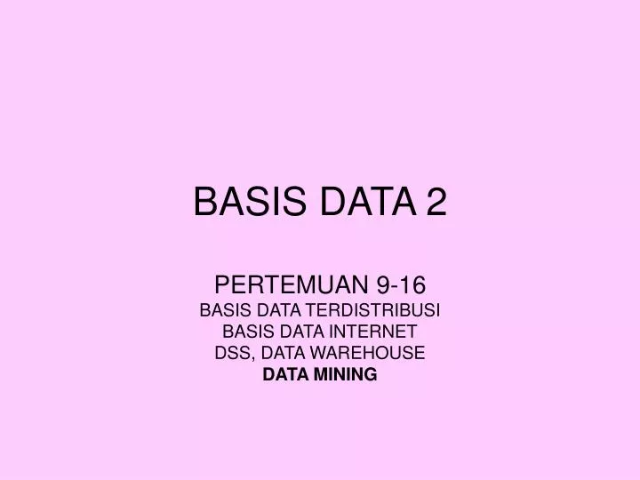 basis data 2