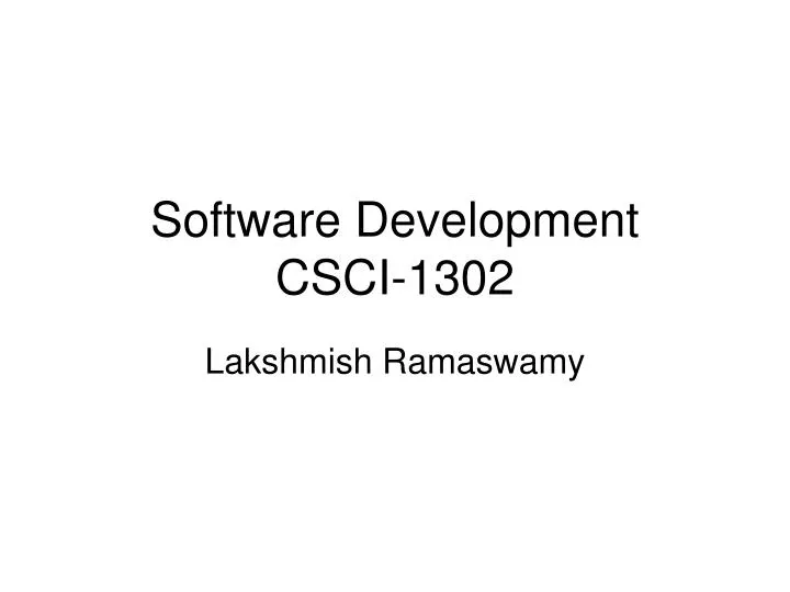 software development csci 1302