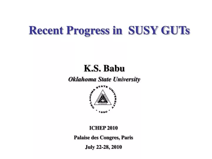 recent progress in susy guts