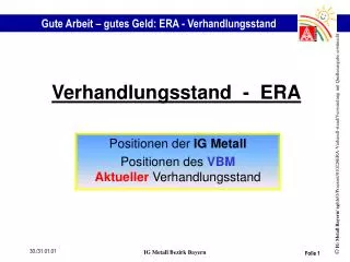 verhandlungsstand era
