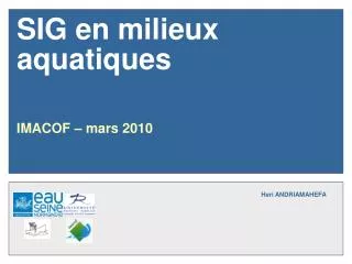 sig en milieux aquatiques