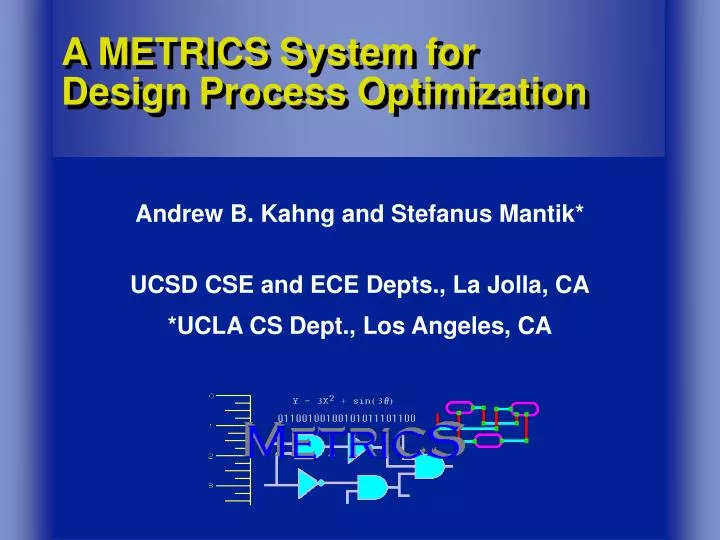 a metrics system for design process optimization