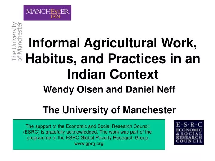 informal agricultural work habitus and practices in an indian context
