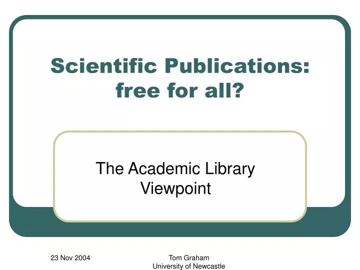 scientific publications free for all