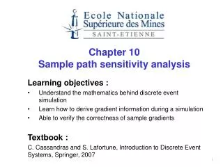Chapter 10 Sample path sensitivity analysis