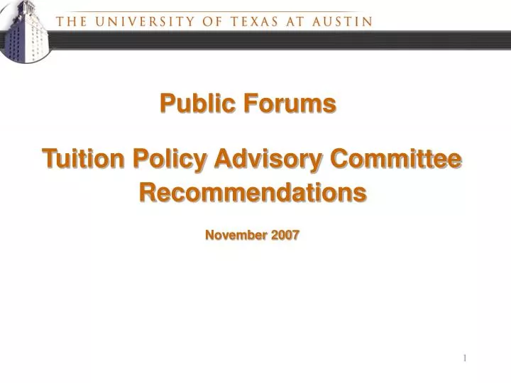 tuition policy advisory committee