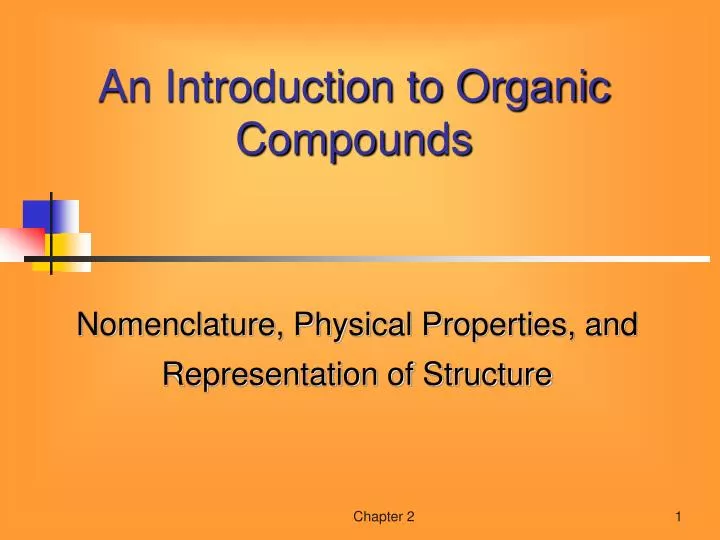 an introduction to organic compounds