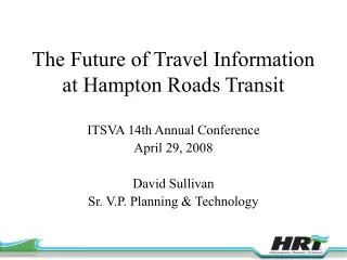 The Future of Travel Information at Hampton Roads Transit