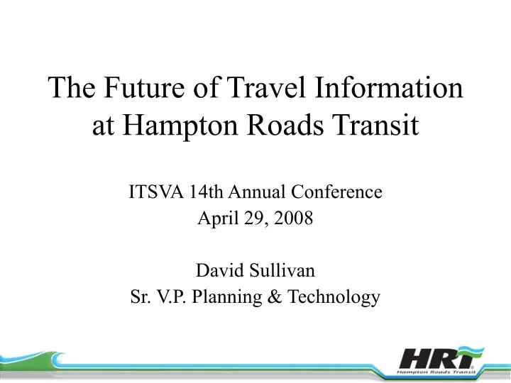 the future of travel information at hampton roads transit