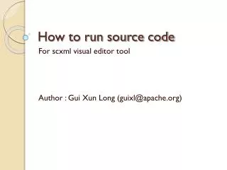 How to run source code