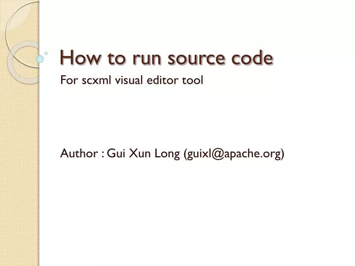 how to run source code