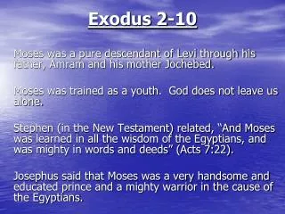 Exodus 2-10