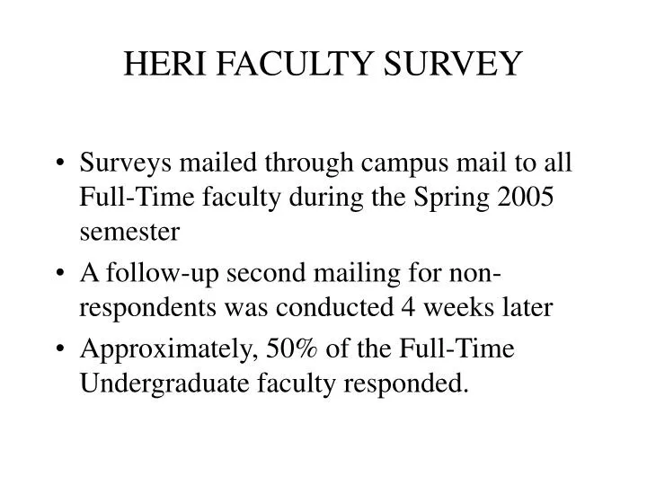 heri faculty survey