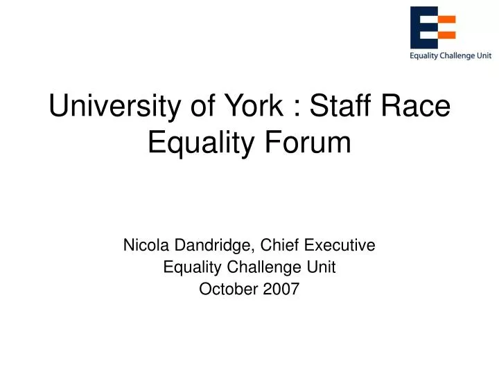 university of york staff race equality forum