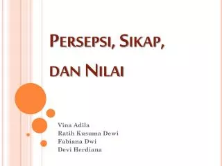 persepsi sikap dan nilai
