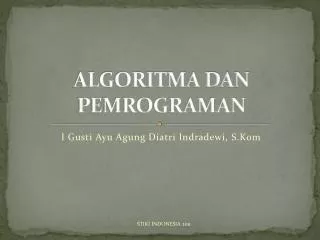 algoritma dan pemrograman