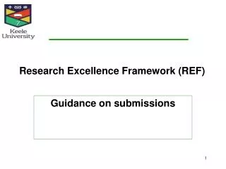 Research Excellence Framework (REF)