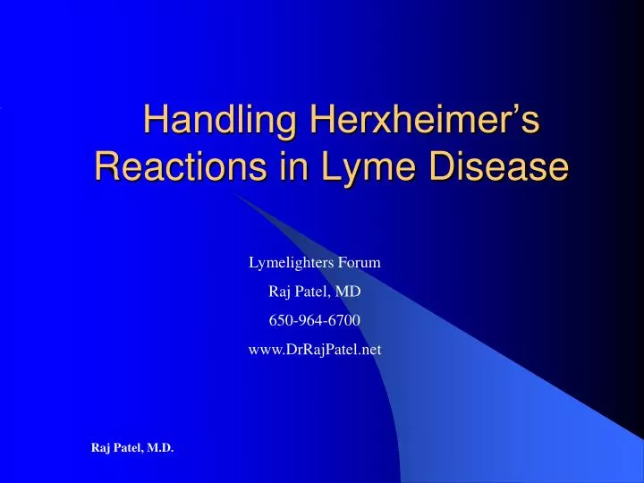handling herxheimer s reactions in lyme disease