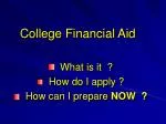 College Financial Aid - slide 1