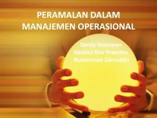 peramalan dalam manajemen operasional