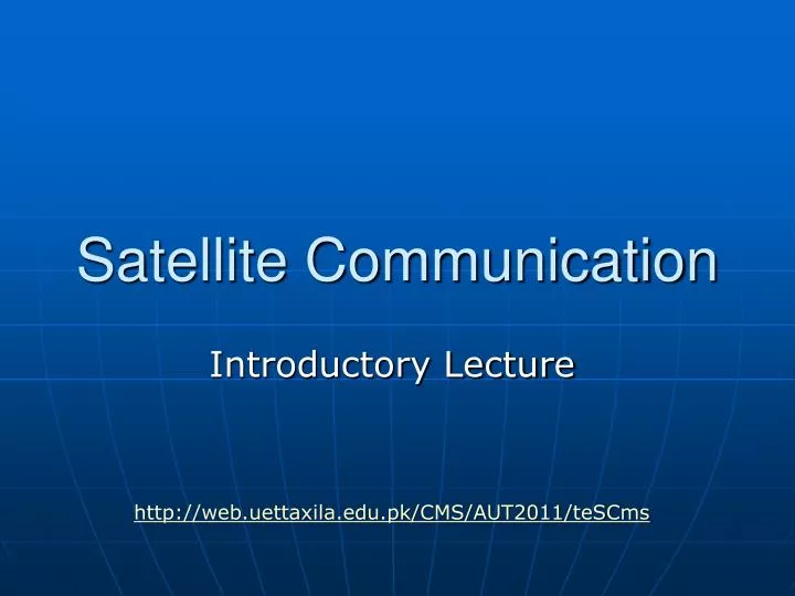 satellite communication