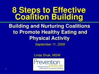 8 Steps to Effective Coalition Building