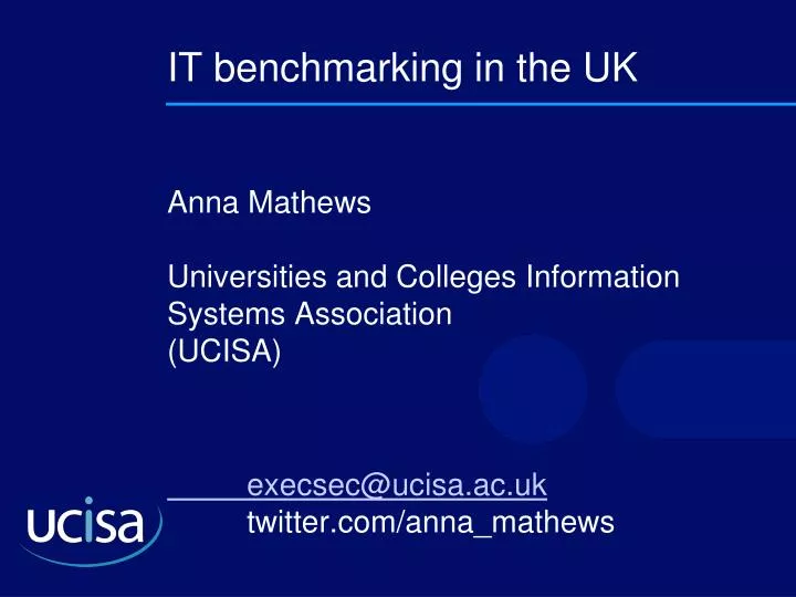 it benchmarking in the uk