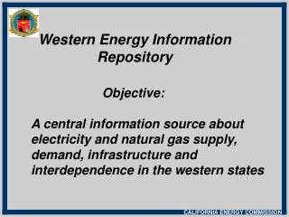 Western Energy Information Repository