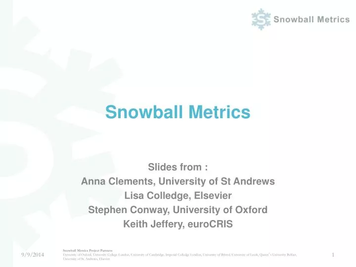 snowball metrics