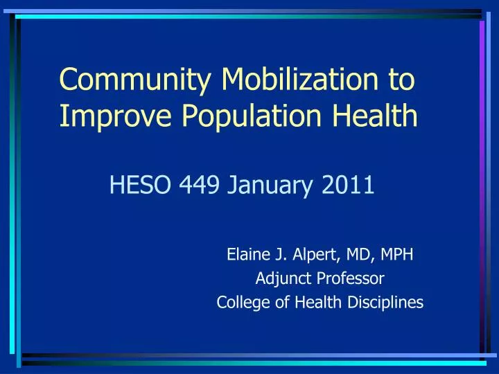 community mobilization to improve population health