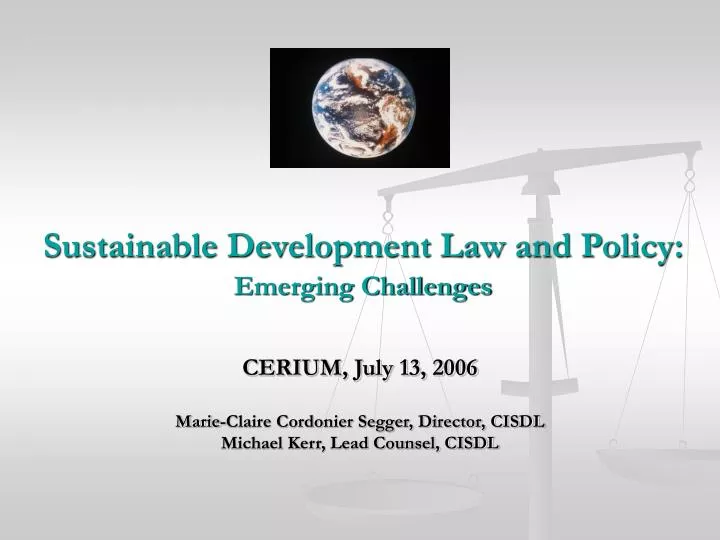 sustainable development law and policy emerging challenges