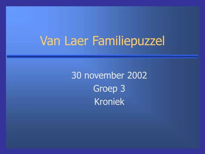 van laer familiepuzzel