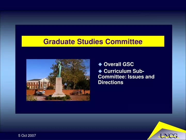 overall gsc curriculum sub committee issues and directions