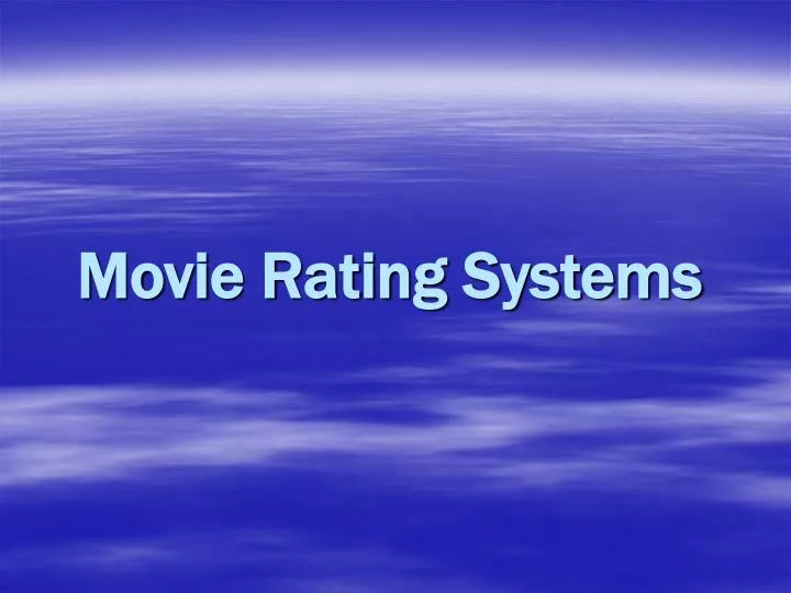 movie rating systems