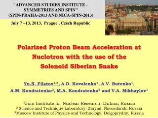 Polarized Proton Beam Acceleration at Nuclotron with the use of the Solenoid Siberian Snake