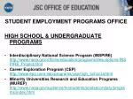 STUDENT EMPLOYMENT PROGRAMS OFFICE - slide 1