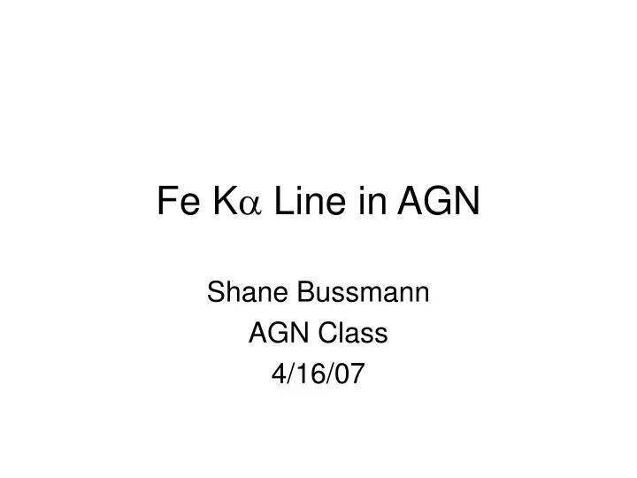 fe k line in agn