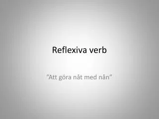 reflexiva verb