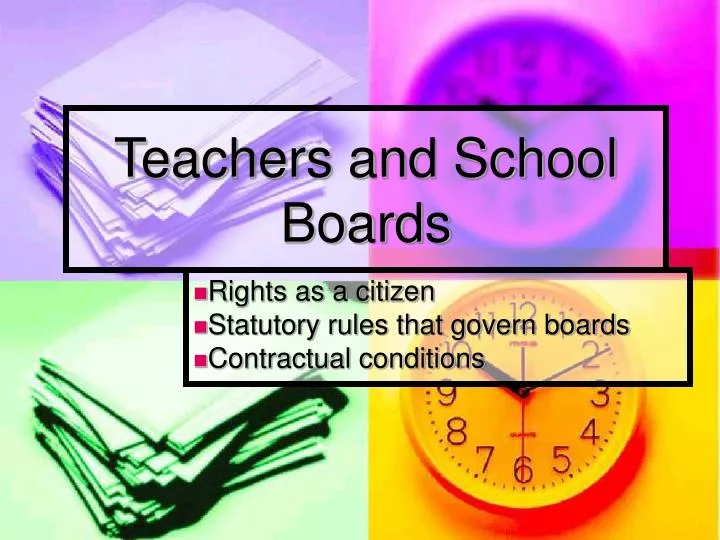 teachers and school boards