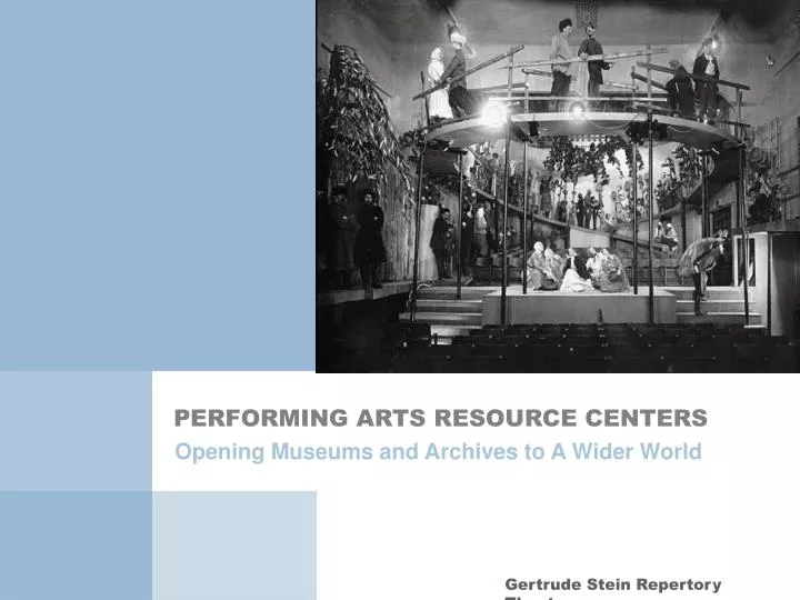 performing arts resource centers