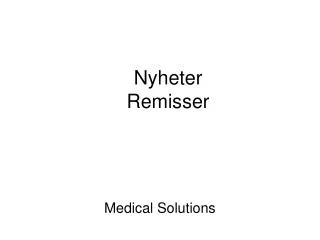 nyheter remisser