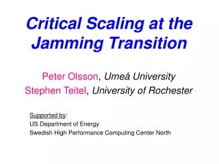 Critical Scaling at the Jamming Transition