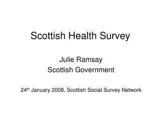 Scottish Health Survey