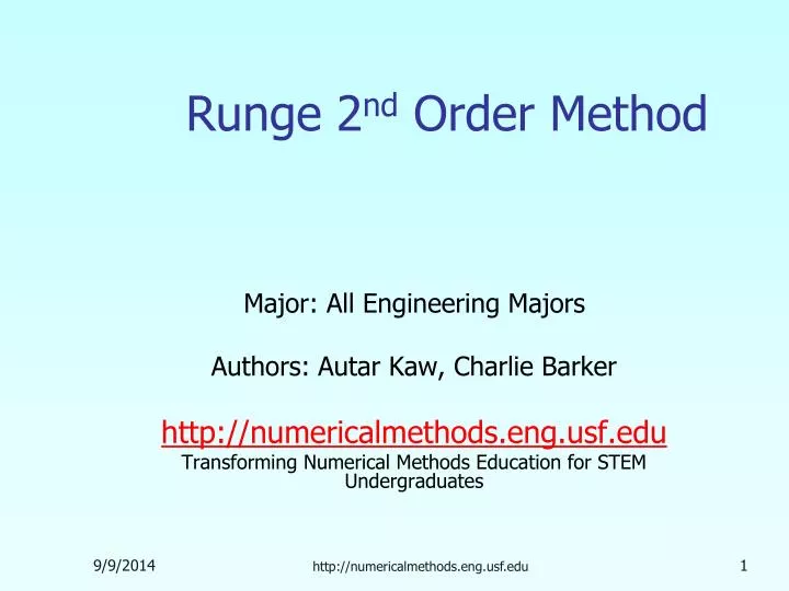 runge 2 nd order method