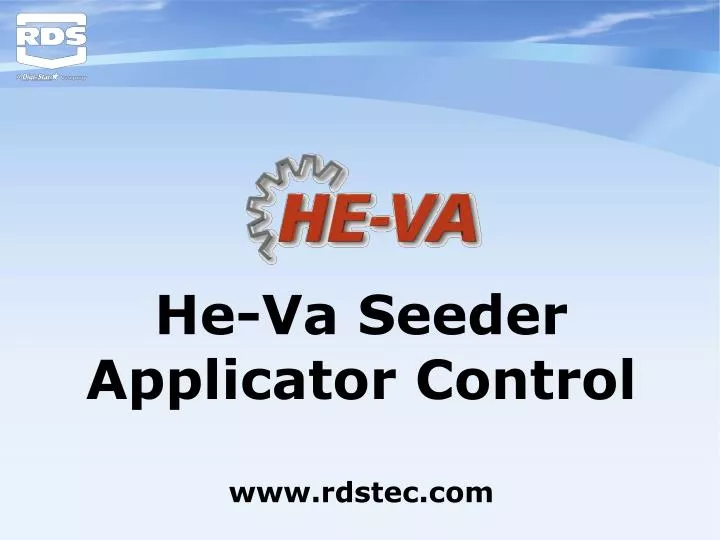 he va seeder applicator control www rdstec com