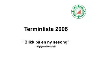 terminlista 2006